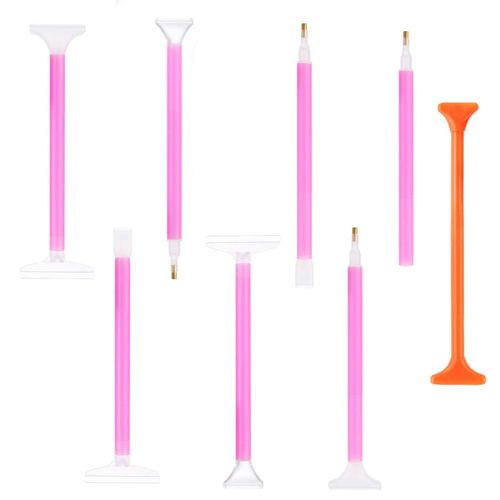 8 Packs Diamond Art Pens Set, 5D Diamond Art Painting Embroidery Art Pen Accessories Correction Pen for DIY Crafts Making Rhinestone Painting, You Can Fill Painting Set