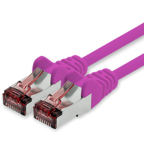 1CONN Cat6 network cable 0.5m magenta Ethernet cable Lankabel Cat6 Lan network cable Sftp Pimf patch cable 1000 Mbit s