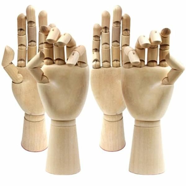 Wood Carving Artificial Hand Joint Drawing Wood Carving Hands (WC413E0)