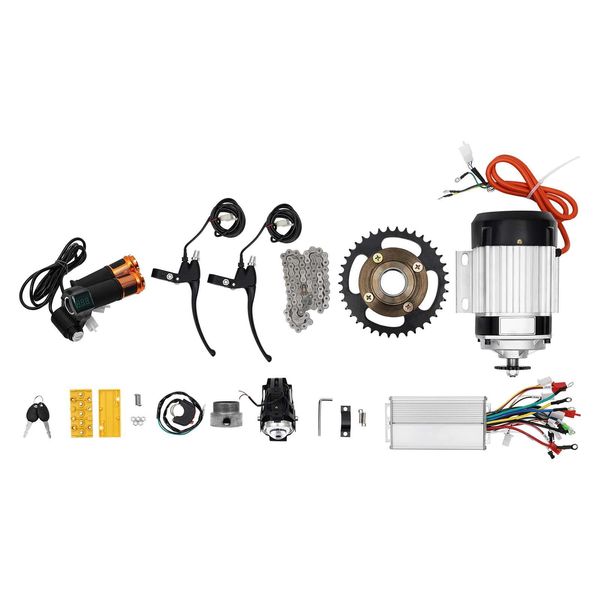 HETEPPTR Electric Brushless Motor Kit 48V Electric Tricycle Motor 38 Tooth Chain Wheel Geared Motor with Controller for DIY Tricycle, Electric Scooters, E-Bikes (550 Watts)