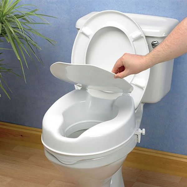 Savanah Raised Toilet Seat with Lid Healthcare