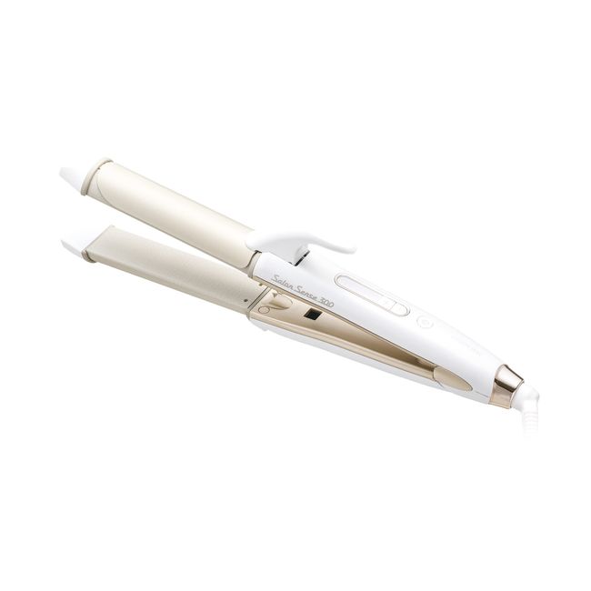 Koizumi KHR-7520/W Hair Iron, 2-Way, Straight & Curl, 1.2 inches (30 mm), Salon Sense 11.8 inches (300 mm), Silky Moist