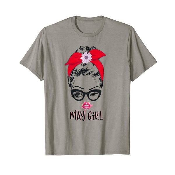 May Girl Wink Eye Woman Face Wink Eyes Lady Face T-Shirt