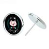 Christmas Cats Meowy Christmas Stud Earring, Silver