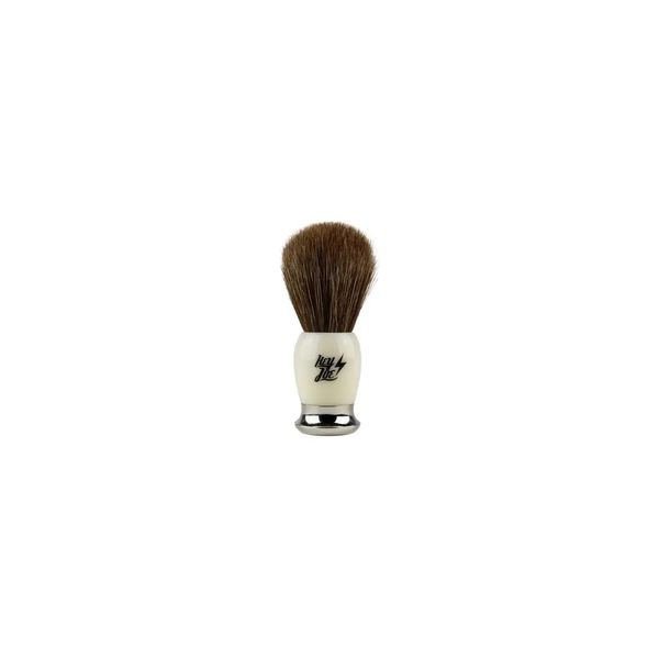 HEY JOE Premium Shaving Brush | Rasierpinsel Pferdehaar mit Harzgriff, Harz, Red/Gold