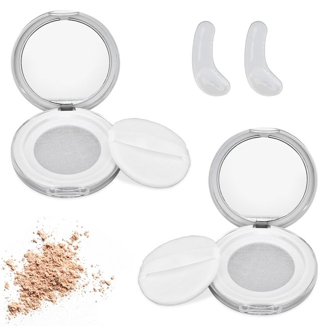 Refillable Makeup Powder Box, Container, Portable Makeup Powder