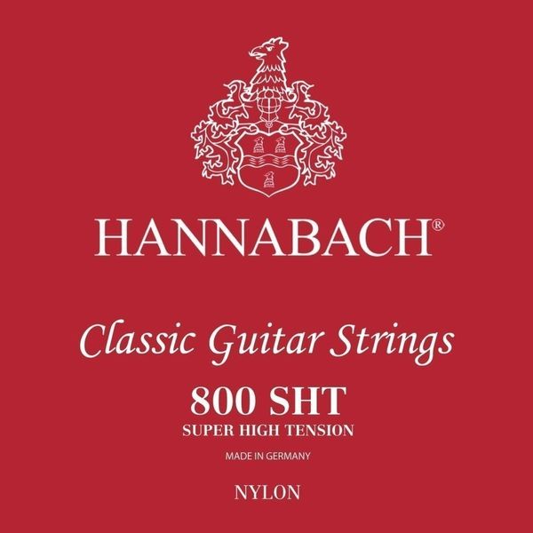 Hannabach Classical Guitar Strings Series 800 Low Tension silver-plated 3-piece treble set, 8008SHT, strings for guitar (silver-plated copper wire, low tension, for entry-level classical guitars).