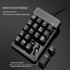 Bewinner Wired Numeric Keypad, 19 Keys Portable Slim Splashproof Waterproof Numeric Keypad for XP/7/8/10/Vista System Laptop Desktop, Mechanical, Default