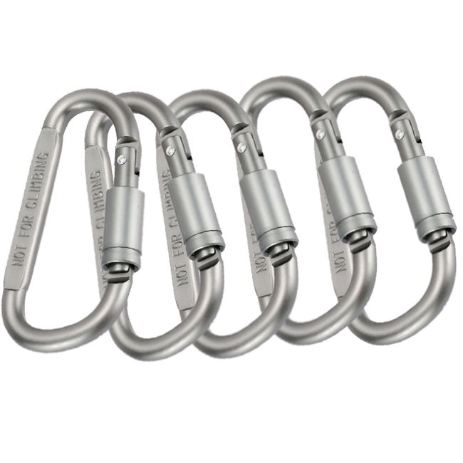 Unique Bargains Travel Camping Hiking Aluminum Clip Hook D-Ring