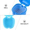 3Pcs Bath Case with Strainer False Teeth Storage Box with Baskett Net Container Holder for Travel, Retainer Cleaning Case