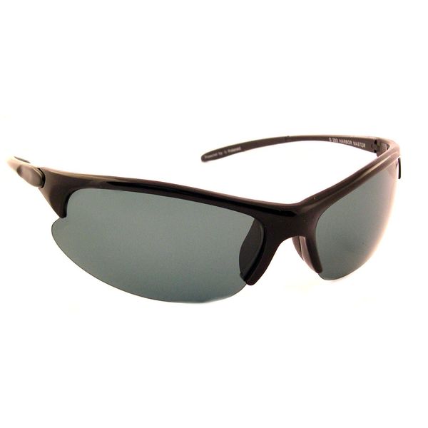 Sea Striker Harbor Master Polarized Sunglasses, Black Frame, Grey Lens