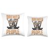 Brewed for Cool People Cold Brew Coffee Quote Iced Coffee Throw Pillow