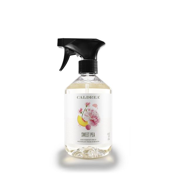 Caldrea Multi-surface CounterTop Spray Cleaner, Made With Vegetable Protein Extract, Sweet Pea Scent, 16 Oz