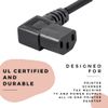 DIGITMON 10 FT 3 Prong Right Angled AC Power Cord Cable Plug for Sharp LC-80LE632U TV