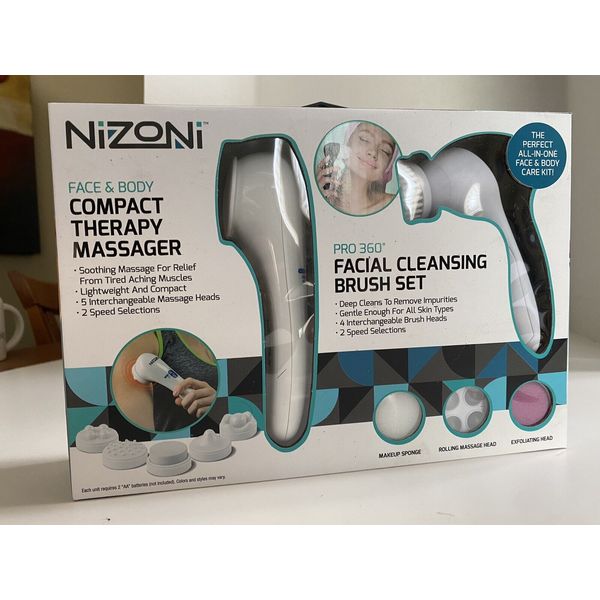 Combo Therapy Masssager /Facial Cleaning Brush Set Each device has 2 speeds.