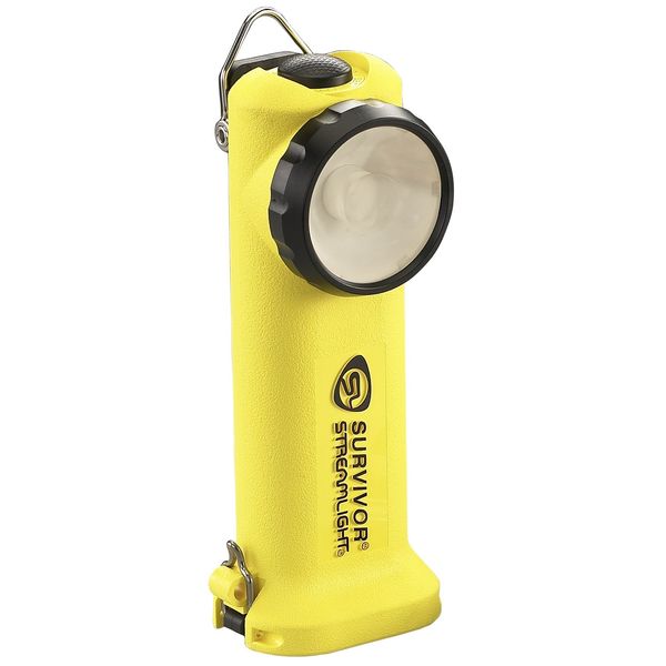 Streamlight 90510 Survivor 175-Lumen Rechargeable Safety-Rated Firefighter Right Angle Flashlight Without Charger, Yellow