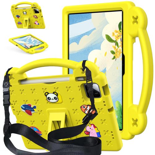 YRH for Onn 11 inch Tablet Pro Case (2024) Model 100146660, with Strap Stand Handle, Kids EVA Cover for Walmart Surf Onn Tablet Pro 11 inch Case, Yellow