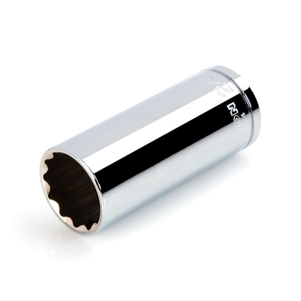 TEKTON 1/2 Inch Drive x 24 mm Deep 12-Point Socket | SHD23324