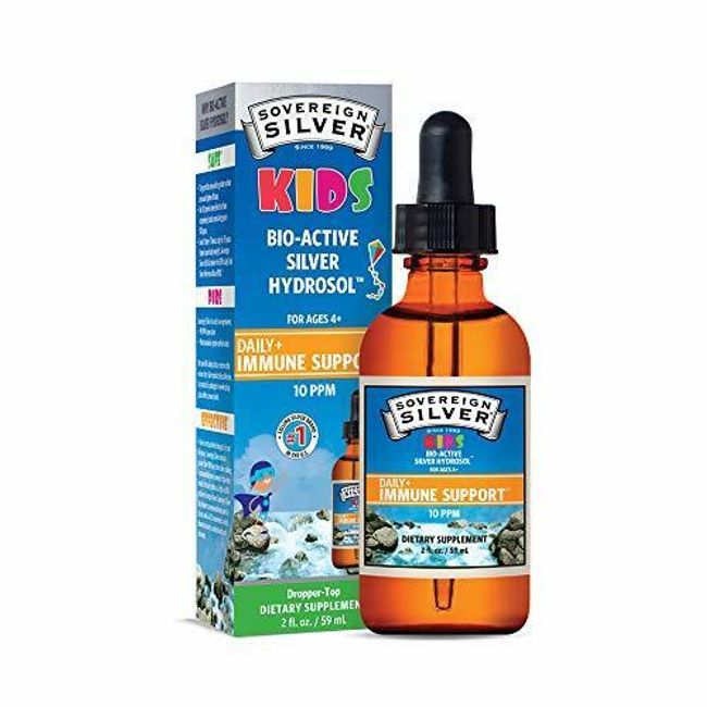 Sovereign Silver Bio-Active Silver Hydrosol for Kids Immune Support, 2 oz.