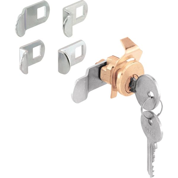 Prime-Line Products S 4634 Counter Clockwise 5 Cams 5 Pin Mail Box Lock, Brass Face