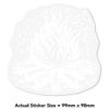 Small 100mm 'Camp Fire' Clear Static Window Cling Sticker/Decal (White) (WC00101394)