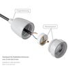 ledscom.de 2 Pieces E27 Socket, Porcelain, White, 230V AC, max. 300W