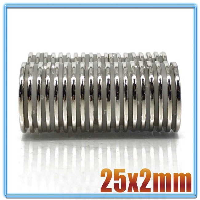 Disc Neodymium Magnets N35 6mm dia x 2mm 20pcs/pack