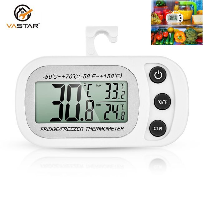 2 Pcs Digital Fridge Freezer Thermometer Temperature -20 To 50 C