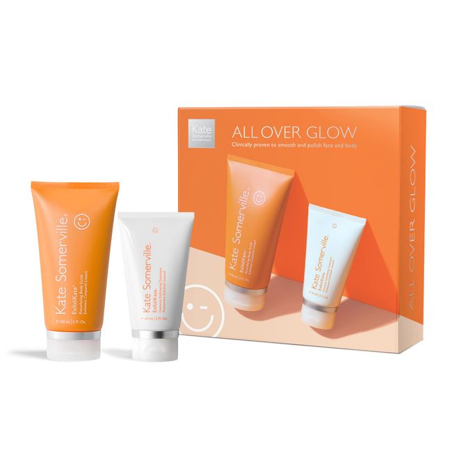 Kate Somerville All Over Glow ExfoliKate Face & Body Kit - Exfoliate, Hydrate, Smooth & Polish - 2-Piece Skin Care Set