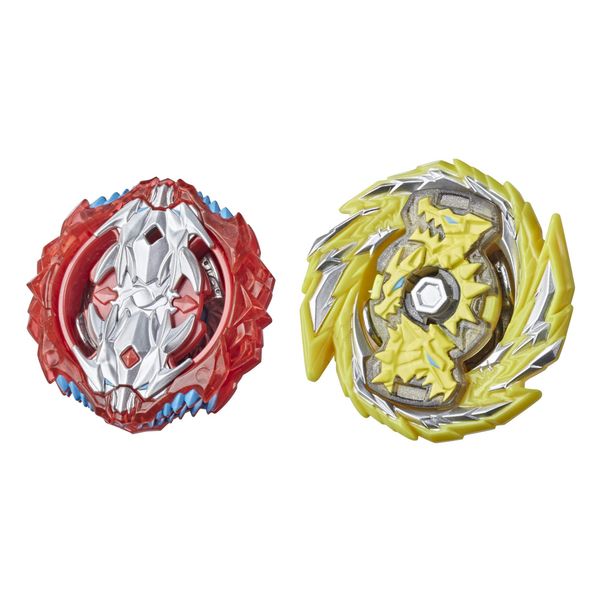 Beyblade Burst Surge Dual Collection Pack Hypersphere Master Kerbeus K5 and Slingshock Leopard L4 Spinning Top Toys - 2 Battling Game Tops