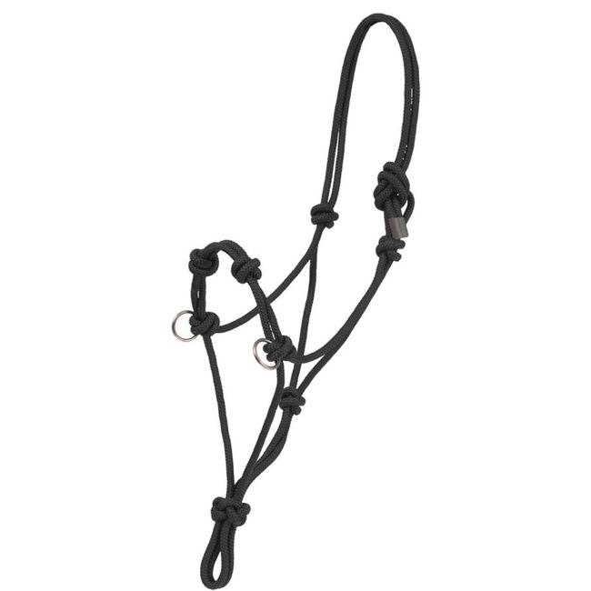 Mustang Side Pull Rope Halter STD / Black