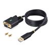 StarTech.com 3ft (1m) USB to Null Modem Serial Adapter Cable, COM Retention, FTDI, USB-A to RS232, Changeable DB9 Screws/Nuts