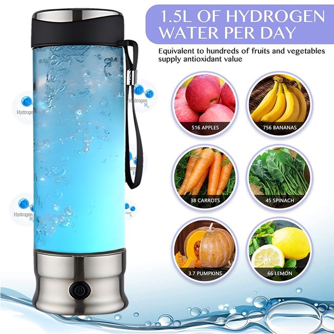 Hydrogen Water Bottle 1.5L Hydrogen Rich Portable Rich Hydrogen Water  Generator