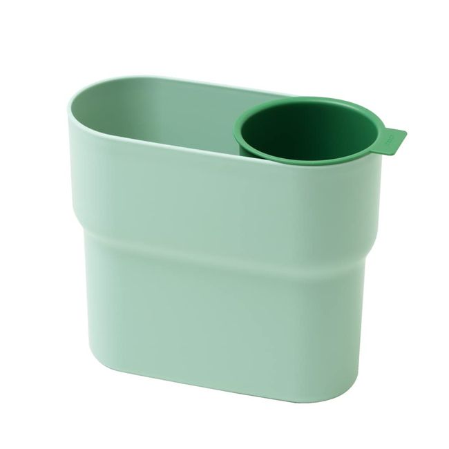 ideaco Trash can niko one with Sorter Cup, Light Blue & Green, 7L