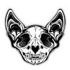 Cat Skull - 12" Vinyl Sticker Waterproof Decal