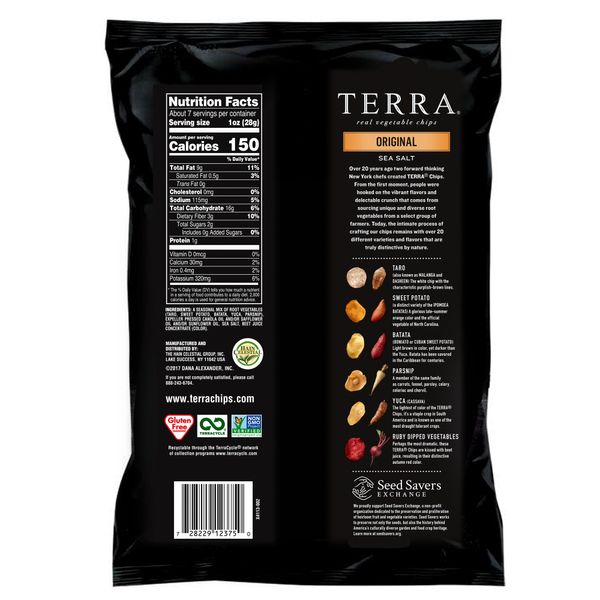 TERRA Original Chips with Sea Salt, 6.8 oz. (Pack of 12)