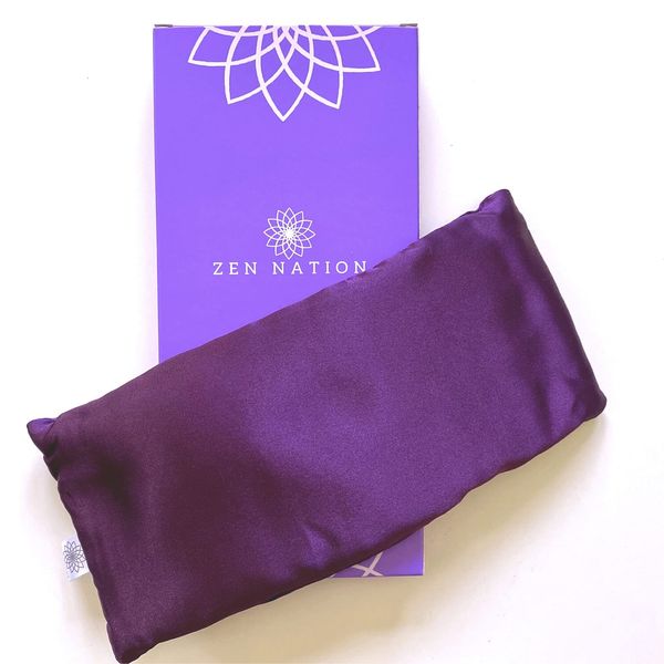 Zen Nation Yoga Eye Pillow Lavender and Flaxseed with Washable Cover Dry Eyes Yoga Relaxation Sleep Stress Relief Aromatherapy Natural Materials