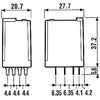 Finder 553480240040 4RT 7 to 24 VAC Plug-in Relay with Test Button/Mechanical Indicator