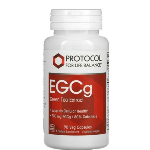 Protocol for Life Balance EGCg Green Tea Extract 200mg Vegetarian Capsules, 90 Tablets, 1 Pack