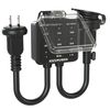 Timer, Outlet, Rainproof Type, Directly Connected to Outlet, Black, Automatic Button, Outdoor, Energy Saving, Easy Operation, Power Timer, Outlet with Timer, Power On/Off, Security Prevention,