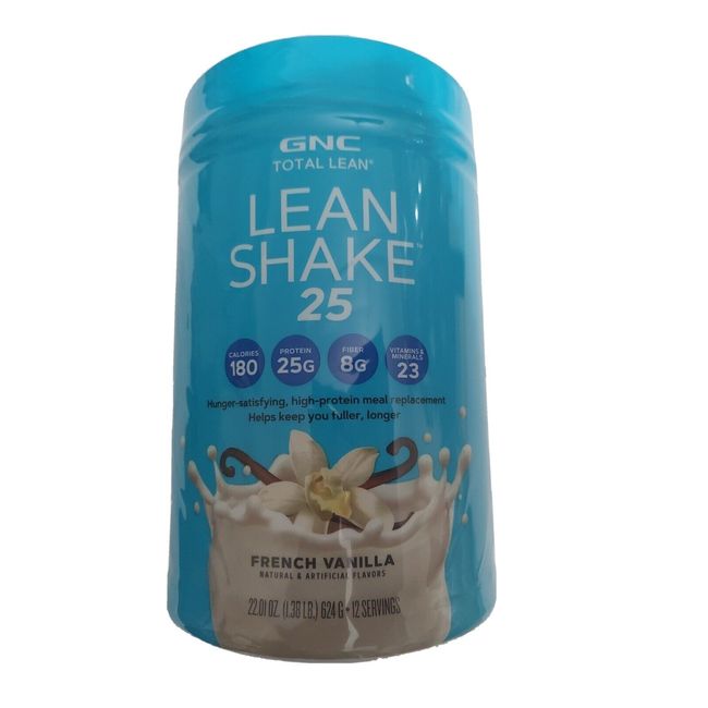 GNC Total Lean | Lean Shake 25 Protein Powder | High-Protein Meal  Replacement Shake | French Vanilla | 16 Servings