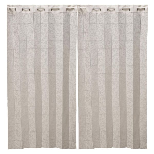 Accordion Curtain for Closets, Beige, Set of 2, Push-in, Storage, Door, Fusuma, Dirt, Replacement, Curtain, Accordion Curtain, Noren, Room Divider, Easy, Easy, Convenient, Compact, Arabesque Pattern,