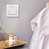 RETROTOUCH Crystal Single Light Switch, White Glass, 2-Way, 10AX