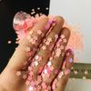 Colorful Flower Series Sakura Flower Shape Nail Decorations Shape Sequins Nail Supplies Holiday Gift Decor Figure Model Decor DIY Handmade Decoration Accessories 1 Pack 10g -Sakura C18RF