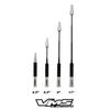SMART PURE SILVER CARBON FIBER SHORT RETRACTABLE 5" ANTENNA