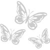 Butterfly Etched Effect, Frosted Vinyl Window Stickers
