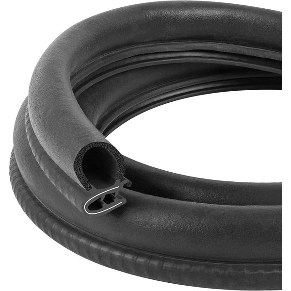 10Ft Automotive Door Weather Stripping, Rubber Edge Trim Seal for Car, RV, Truck