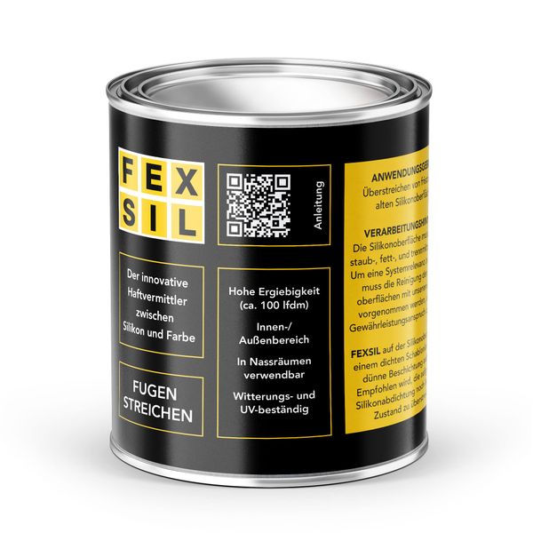 Fexsil Haftgrundierung 125ml - um Silikon zu überstreichen! Haftvermittler zwischen Silikon und Farbe