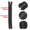YaHoGa 2 Pack 53 cm Plastic Zip 5 mm Separable Zip for Jackets, Black, 21 Inch
