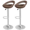 Set of 2 Modern Adjustable Height Home Pub ABS Rattan Swivel  Wicker Bar Stool